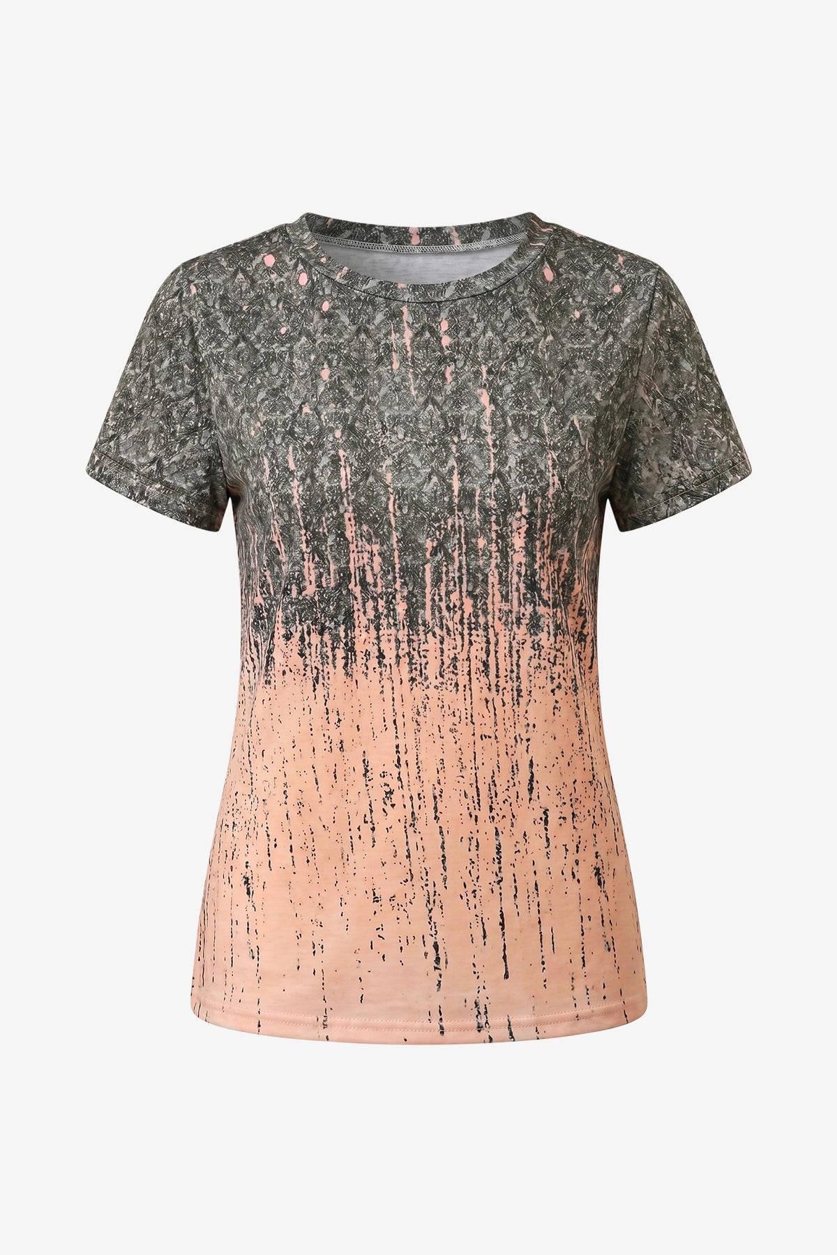 Womens Grayish Orange Crew Neck  T-Shirts | CicyBell