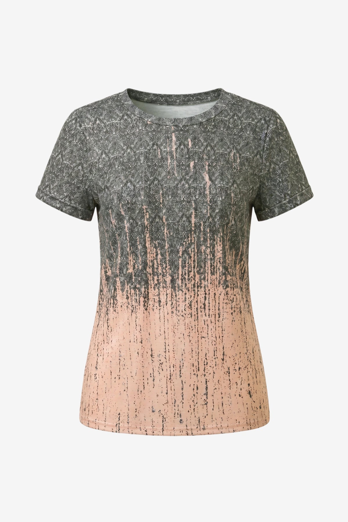 Womens Grayish Orange T Shirts Short Sleeve | CicyBell