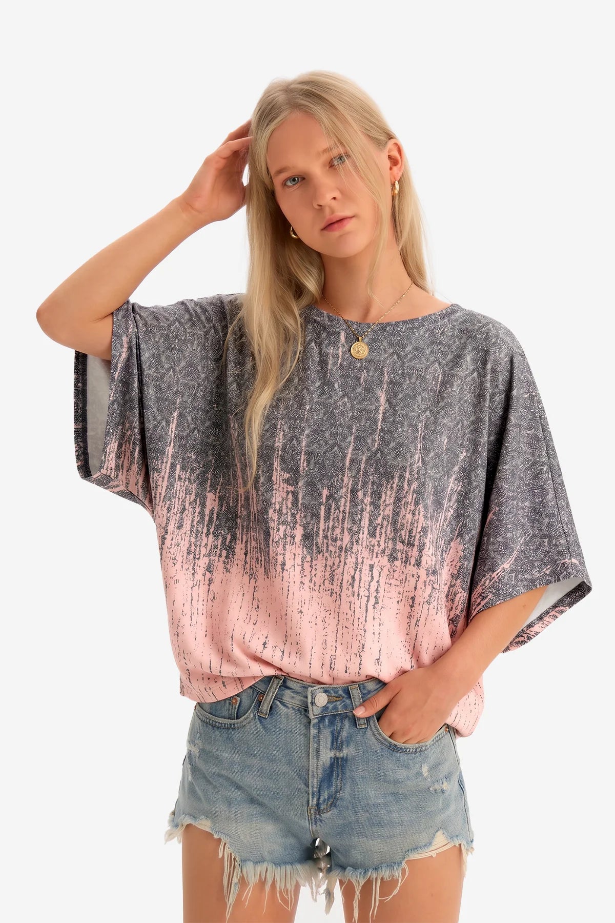 Womens Grayish Orange Oversized T Shirts | CicyBell