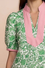 Womens Green Puff Sleeve Blouses | CicyBell