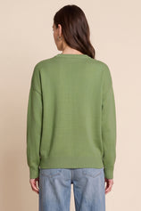 Womens Green Fish Graphic Knit Sweaters | CicyBell