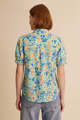 Womens Green Floral Printed Button Down Shirts | CicyBell