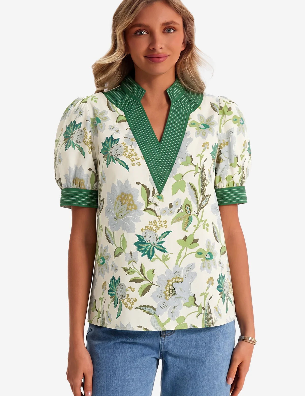 CicyBell-Women-GreenPrint-Blouses-NX2660_1.webp