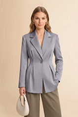 Womens Grey Business Casual Suit Jackets  | CicyBell