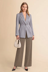 Womens Grey Business Casual Suit Jackets  | CicyBell