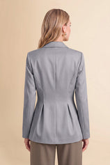 Womens Grey Business Casual Suit Jackets  | CicyBell
