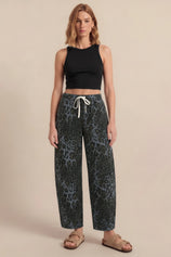 Womens Grey Leopard High Waisted Barrel Jeans | CicyBell