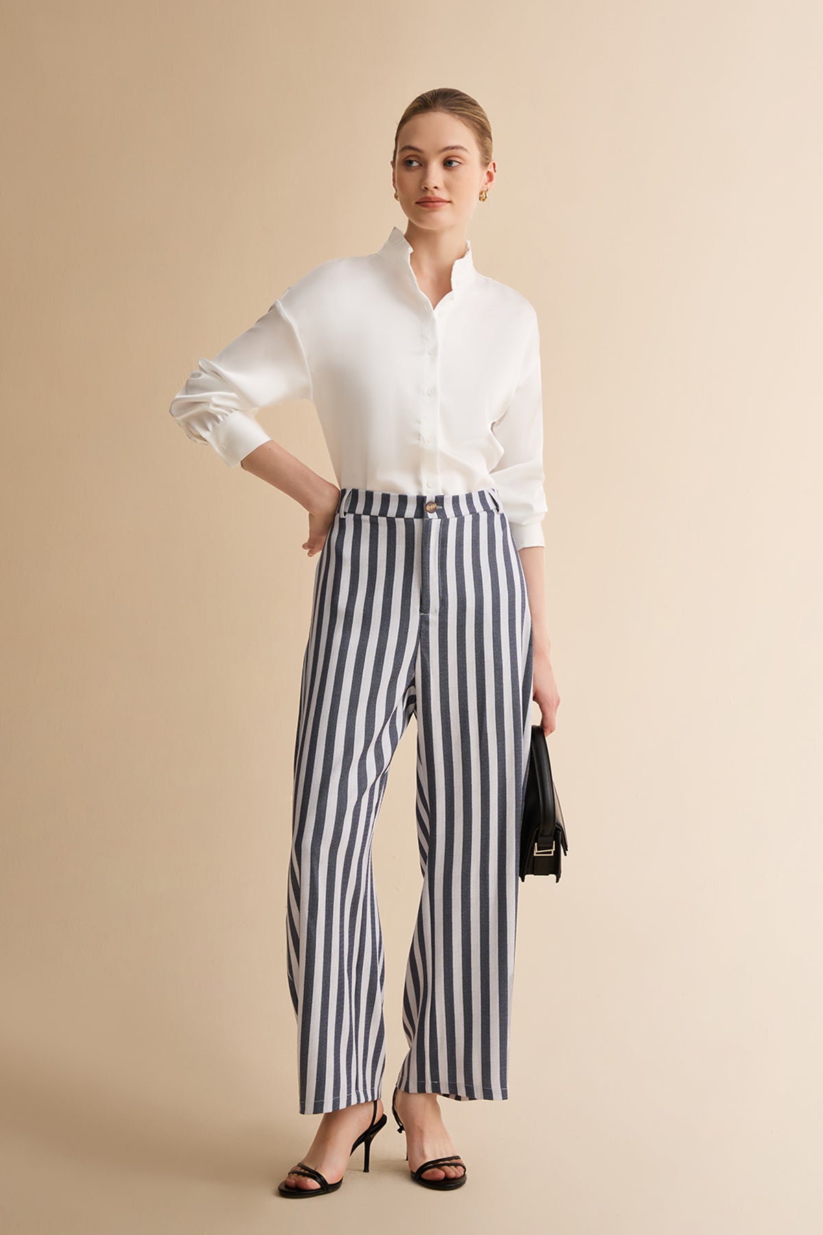 Womens Grey Barrel Dress Pants | CicyBell