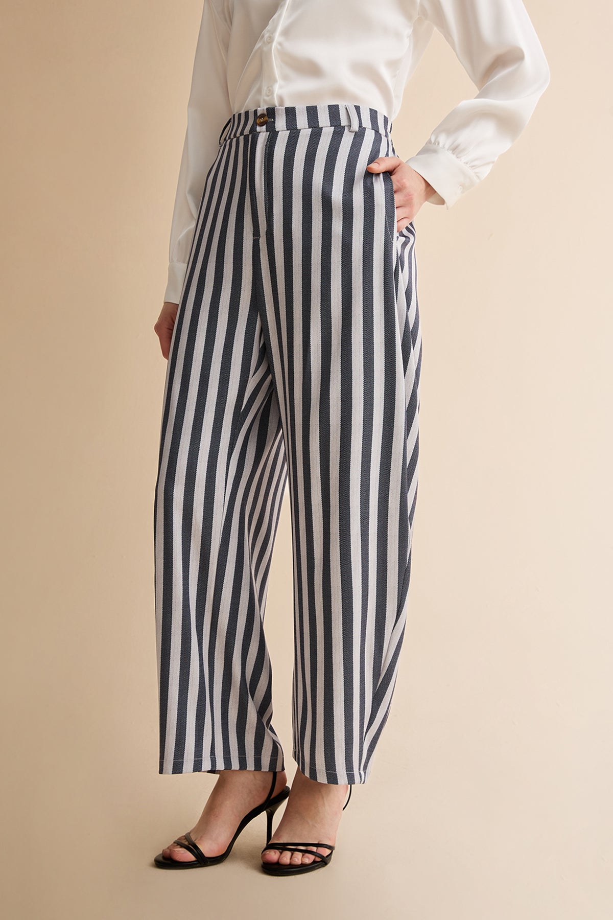 Womens Grey Barrel Dress Pants | CicyBell