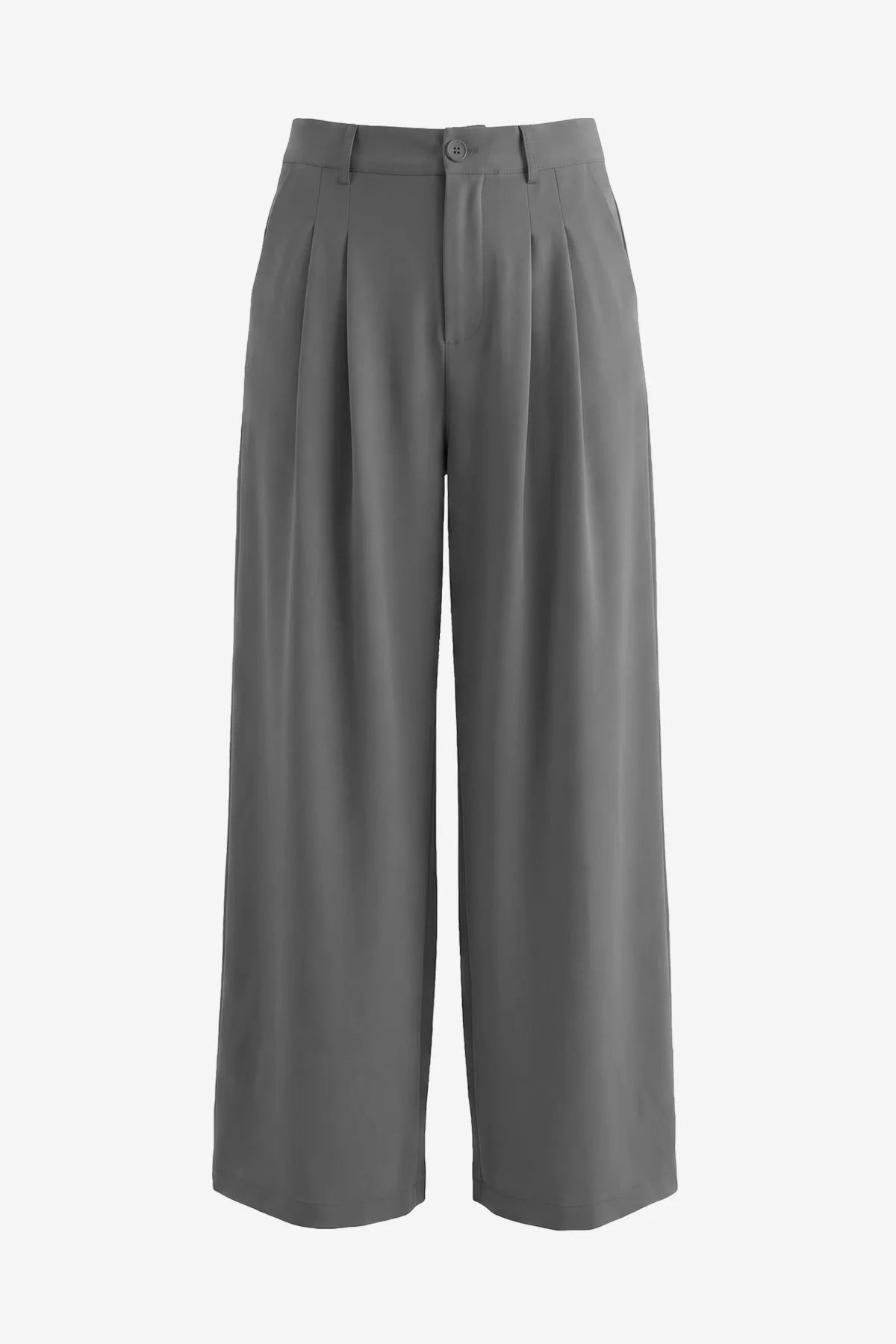 Womens Grey Business Wide Leg Dress Pants | CicyBell