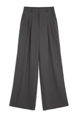 Womens Grey Business Wide Leg Dress Pants | CicyBell