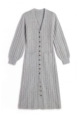 Womens Grey Long Cardigan Sweaters | CicyBell