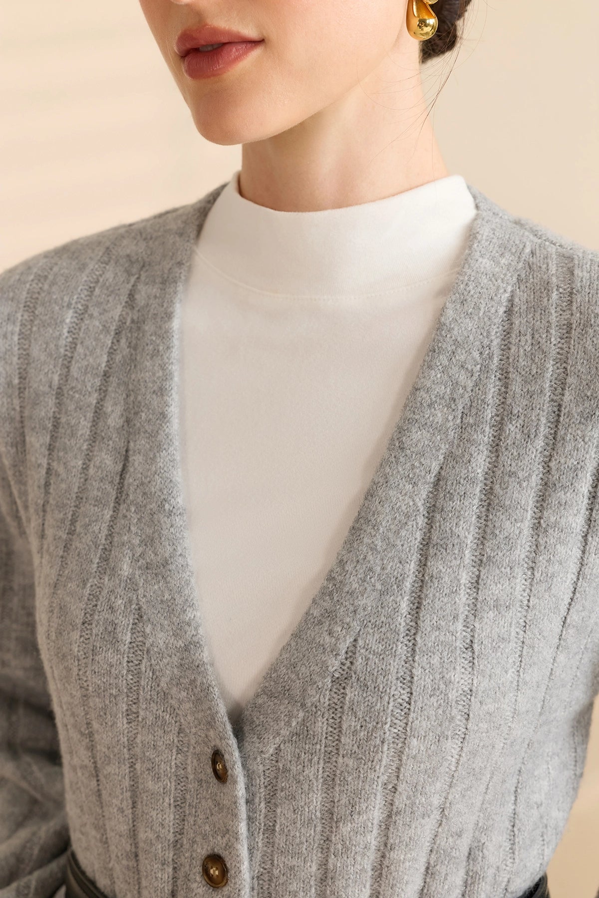 Womens Grey Long Cardigan Sweaters | CicyBell