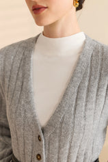 Womens Grey Long Cardigan Sweaters | CicyBell