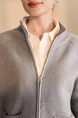 Womens Grey Chunky Cardigan Sweaters | CicyBell