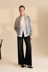 Womens Grey Chunky Cardigan Sweaters | CicyBell