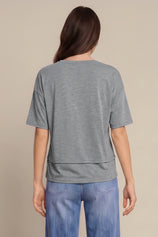 Womens Grey Summer V Neck T Shirts | CicyBell