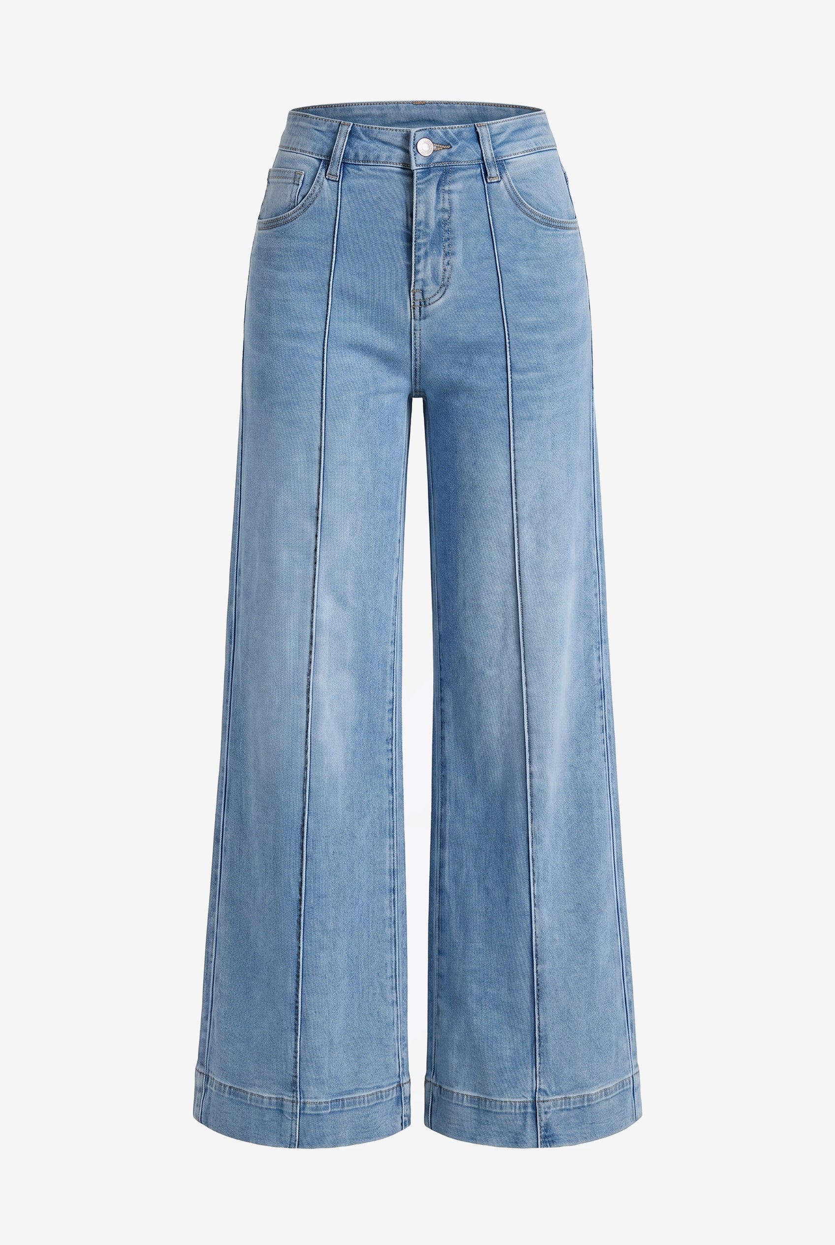 Womens Jean Blue Baggy Wide Leg Jeans | CicyBell
