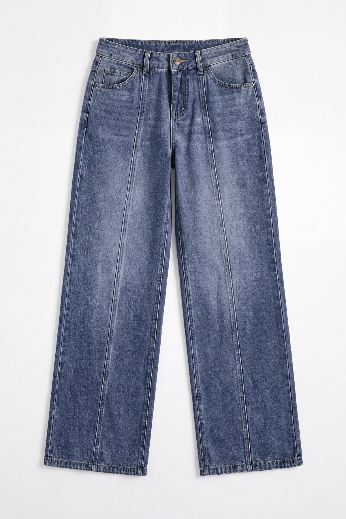 Womens Jean Blue High Waisted Baggy Jeans | CicyBell