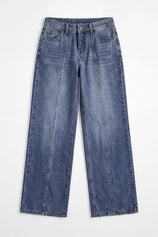 Womens Jean Blue High Waisted Baggy Jeans | CicyBell
