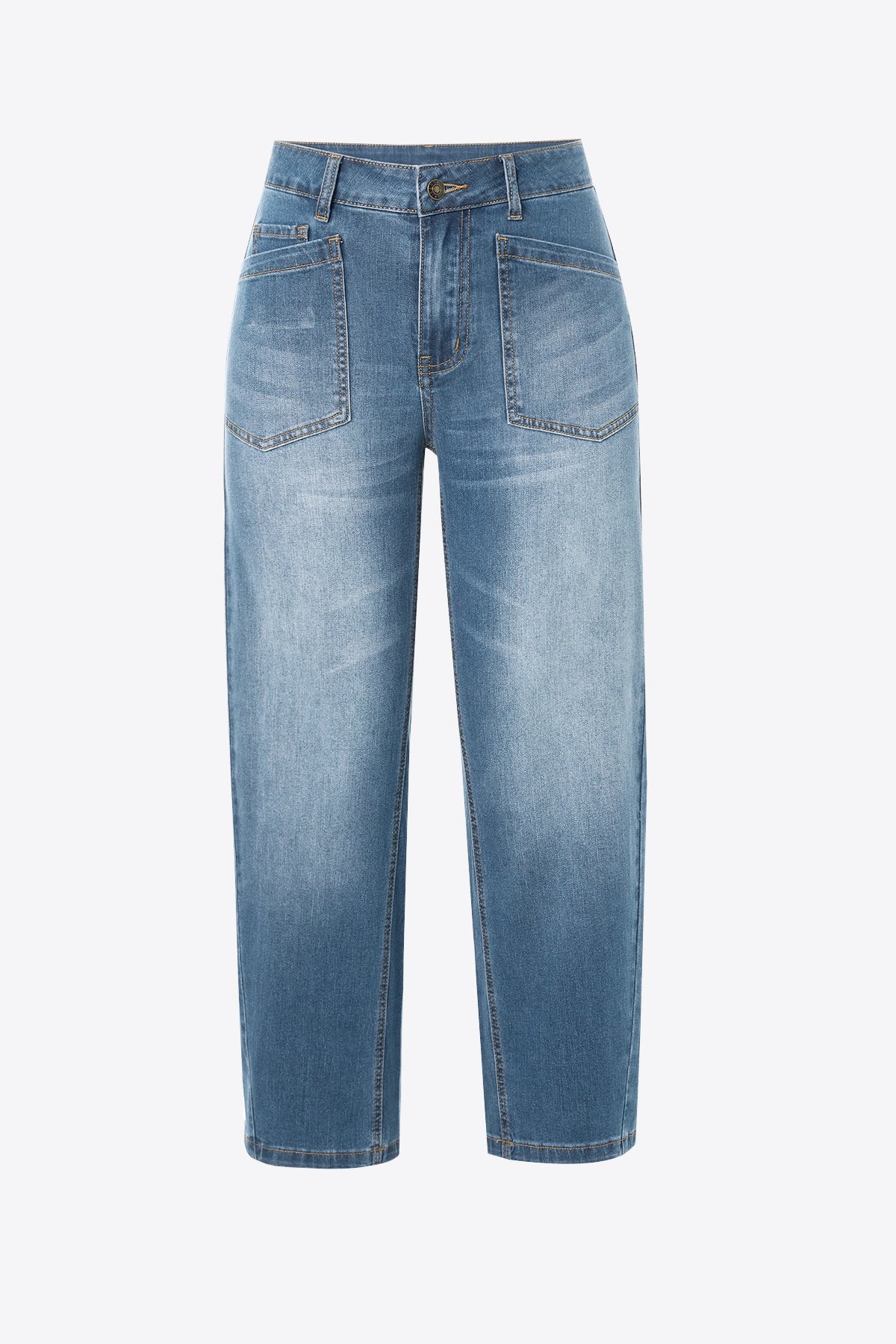 Womens Jean Blue Baggy Barrel Jeans | CicyBell