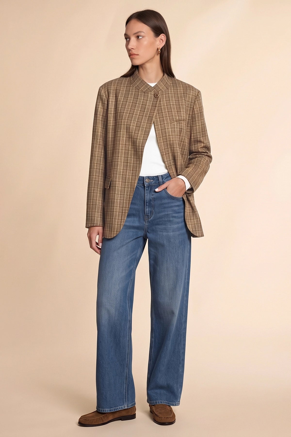 CicyBell-Women-Khaki-Blazer-NX2691_1.webp