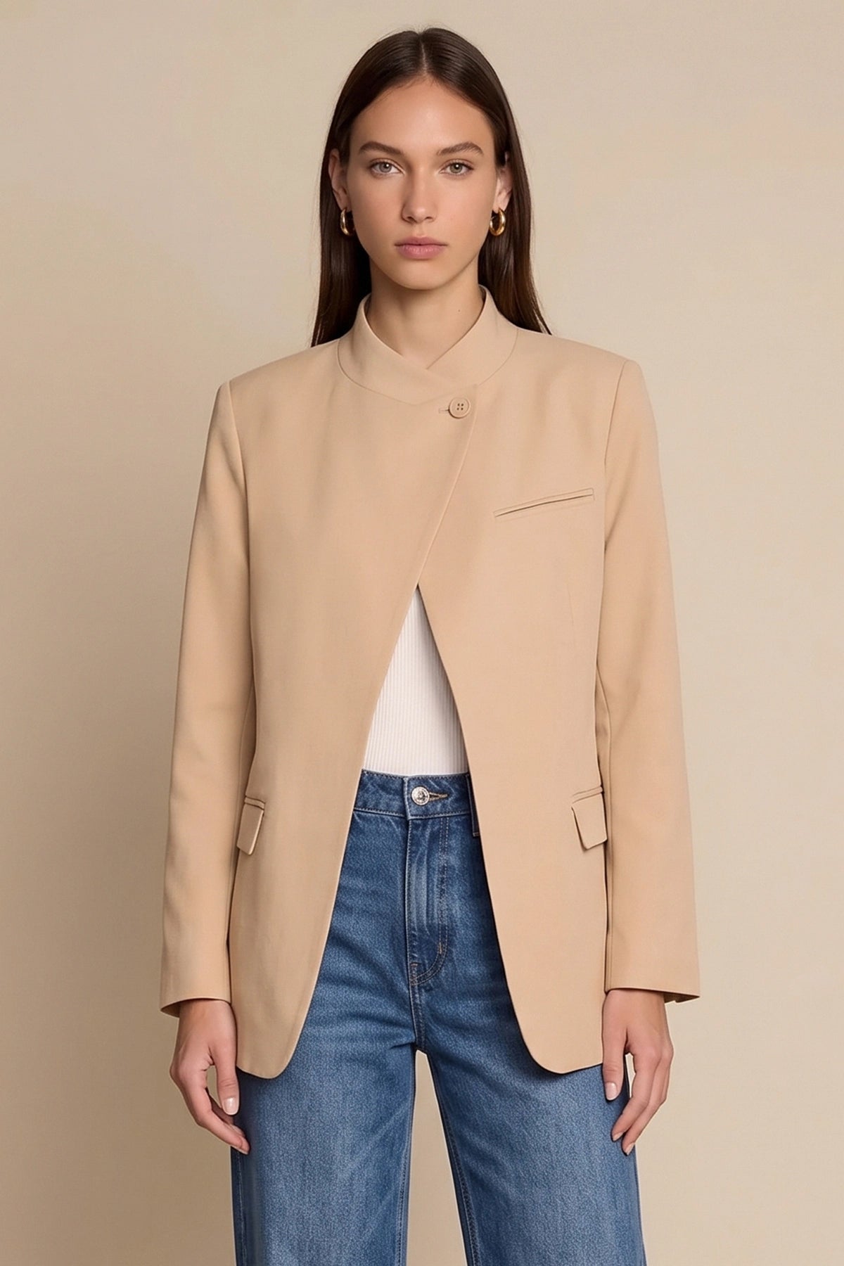 Womens Khaki Professional  Blazer | CicyBell