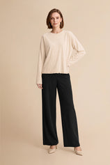 Womens Khaki Oversized Ruffle Hem Tops | CicyBell