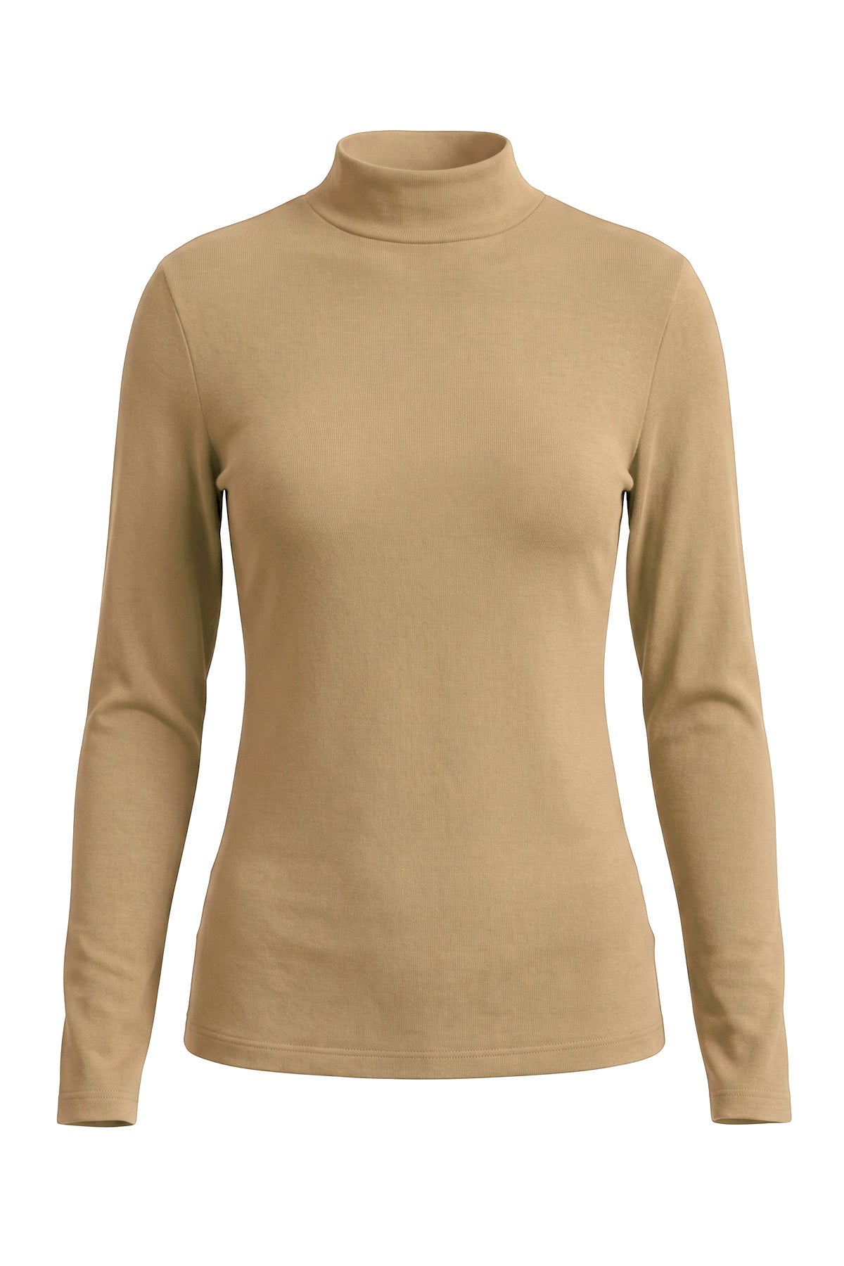 Womens Khaki Mock Turtleneck Tops | CicyBell