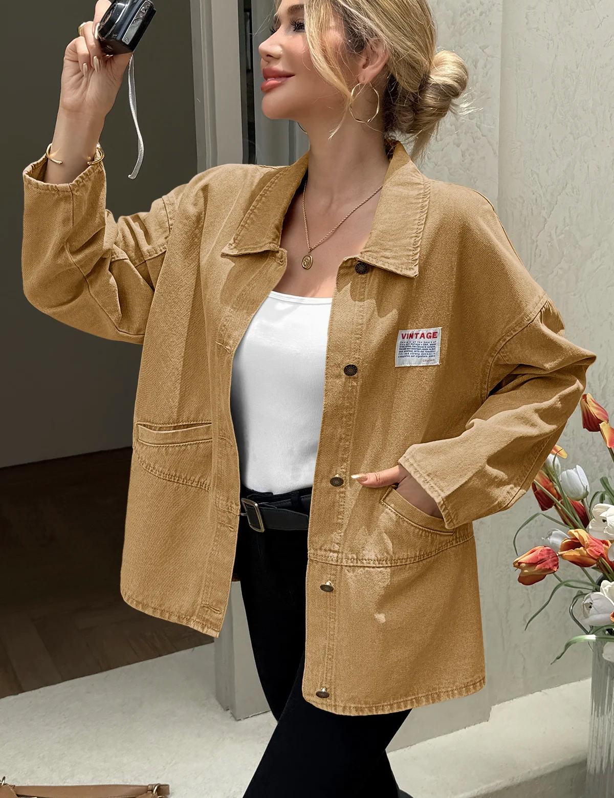 CicyBell-Women-Khaki-DenimJackets-H9H437_4.webp