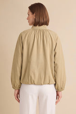 Womens Khaki Cropped Bomber Jacket | CicyBell