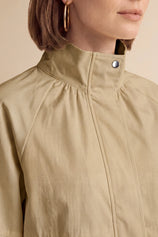 Womens Khaki Cropped Bomber Jacket | CicyBell