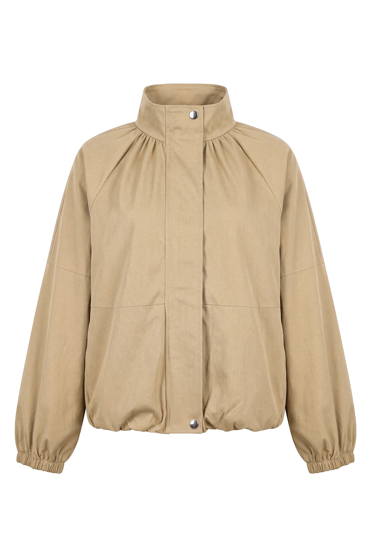 Womens Khaki Cropped Bomber Jacket | CicyBell