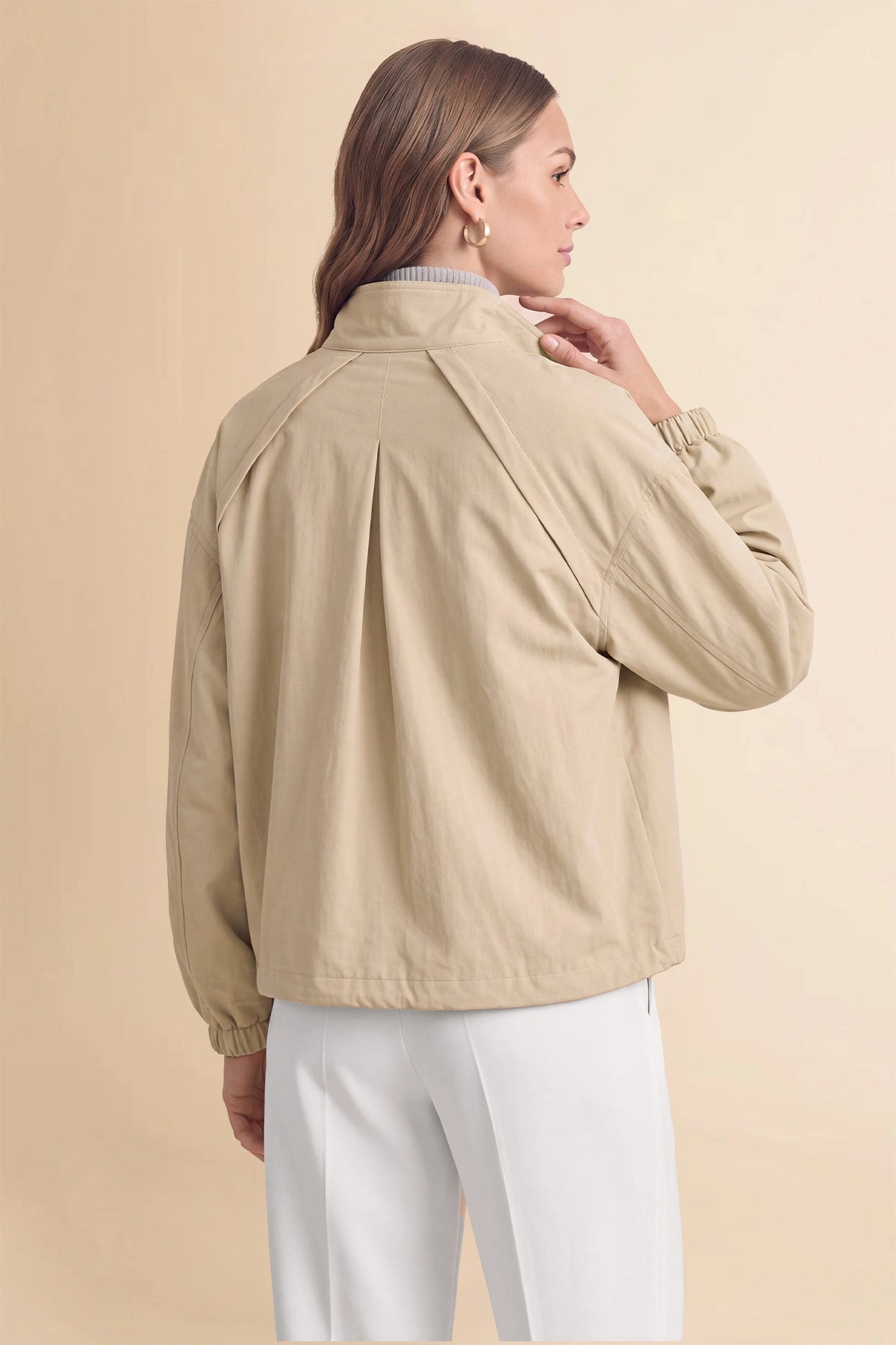 Womens Khaki Cropped Bomber Jackets | CicyBell
