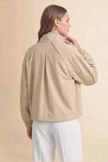 Womens Khaki Cropped Bomber Jackets | CicyBell