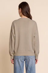 Womens Khaki Fish Graphic Knit Sweaters | CicyBell