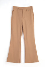 Womens Khaki Flared Dress Pants | CicyBell