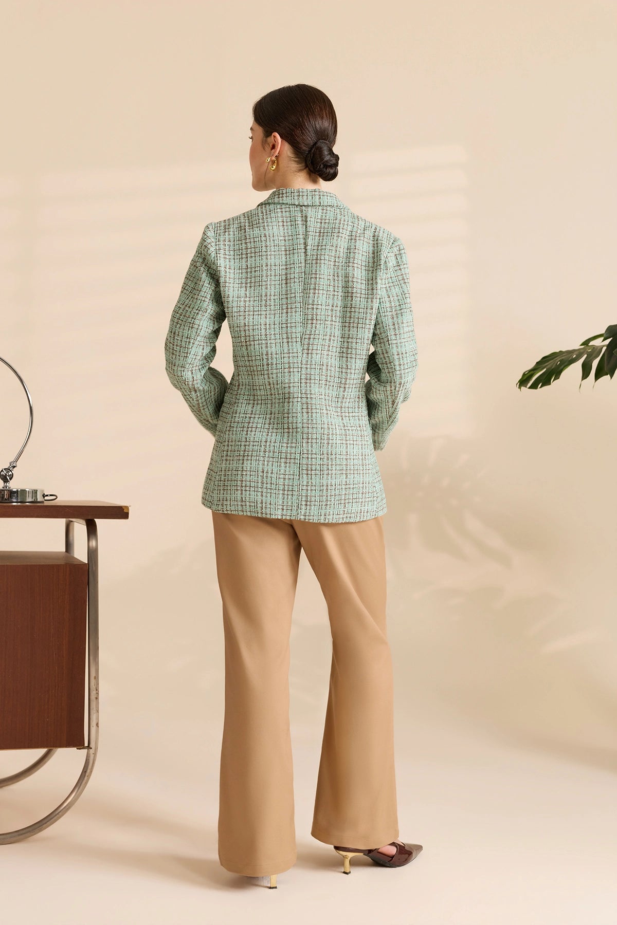 Womens Khaki Flared Dress Pants | CicyBell