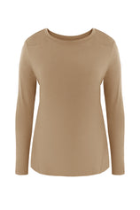 Cicy Bell Womens Khaki Long Sleeve Shirts