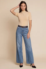 Womens Khaki Mock Turtleneck Tops | CicyBell