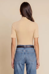 Womens Khaki Mock Turtleneck Tops | CicyBell