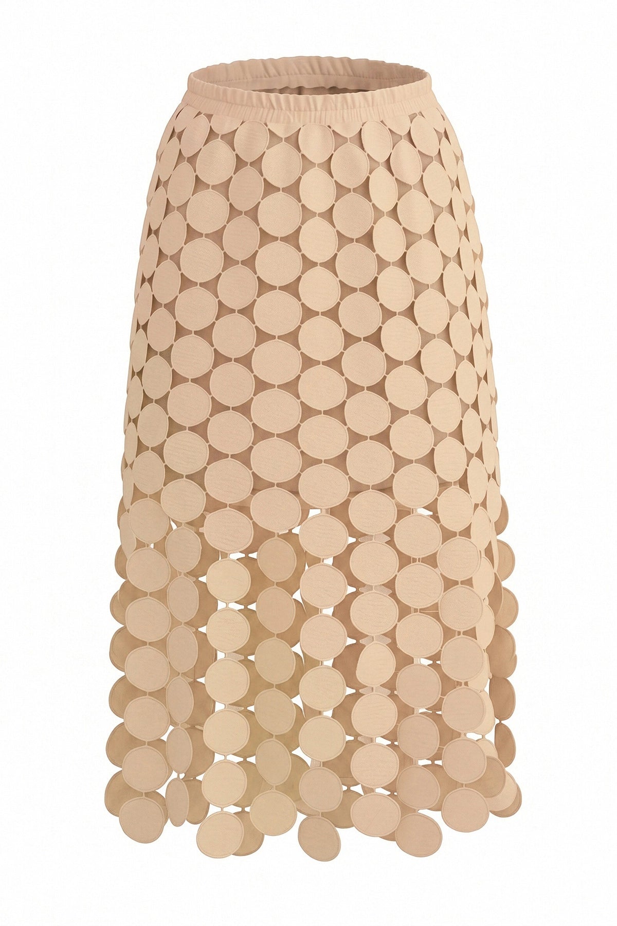 Cicy Bell Womens Khaki Hollow Out Maxi Skirts