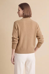 Womens Khaki Chunky Sweaters Cardigan | Cicy Bell