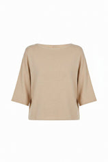Cicy Bell Womens Khaki Half Sleeve Sweaters