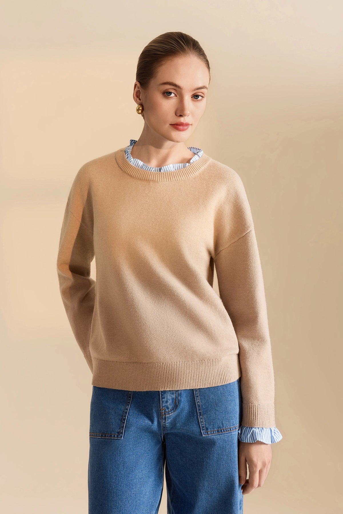 CicyBell-Women-Khaki-Sweaters-N5Z047_4.webp