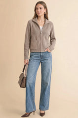 Womens Khaki Chunky Cardigan Sweaters | CicyBell
