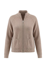 Womens Khaki Chunky Cardigan Sweaters | CicyBell