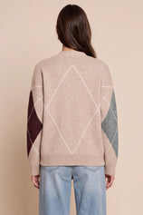 Women Khaki Plaid Color Block Cardigan | CicyBell