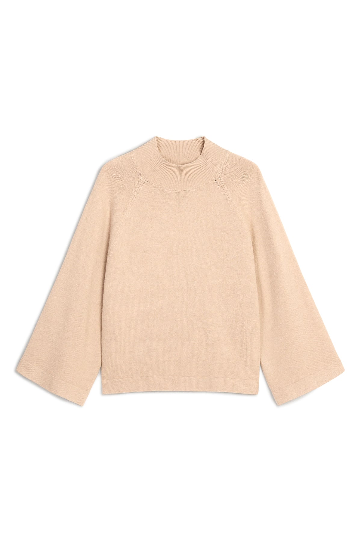 Womens Khaki 3/4 Sleeve Knit Sweater | CicyBell