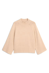 Womens Khaki 3/4 Sleeve Knit Sweater | CicyBell